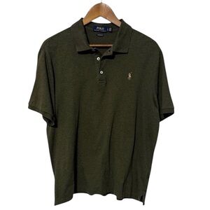 Polo Ralph Lauren Polo Short Sleeve Classic Fit Green Flesh Pony Large Cotton